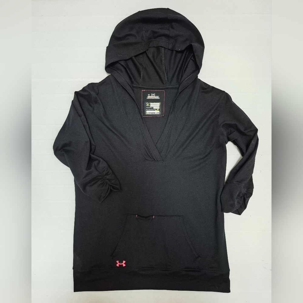 Black Hooded Under Armour Womens Top Size Large